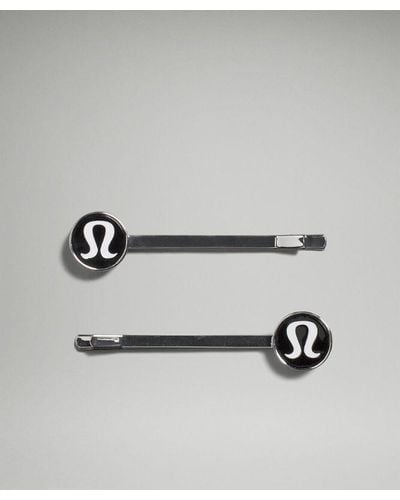 lululemon Logo Bobby Pins 2 Pack - Colour Black - Metallic