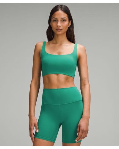 lululemon Bend This Scoop And Square Bra A-c Cups - Green