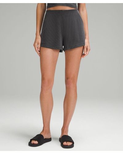 lululemon Ribbed Softstreme High-rise Shorts - 2" - Colour Black - Size 0 - Grey