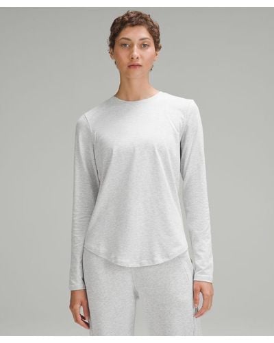 lululemon Love Long-sleeve Shirt - Colour Light Grey/grey - Size 2
