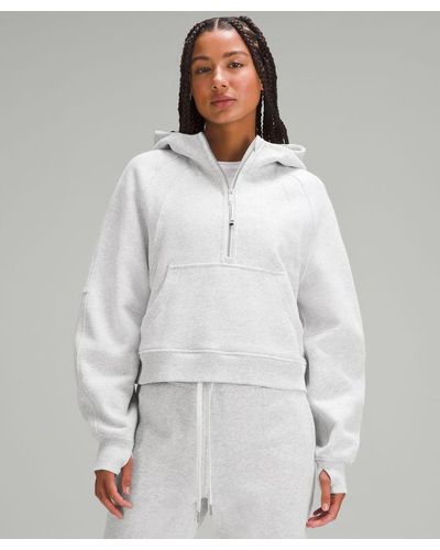 lululemon Scuba Oversized Half-zip Hoodie - Colour Light Grey/grey - Size M/l