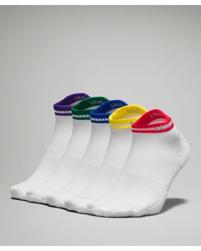 lululemon Daily Stride Comfort Ankle Socks 5 Pack - Color White - Size L