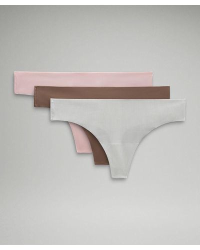 lululemon – 'Invisiwear Mid-Rise Thong Underwear 3 Pack – // – - Grey