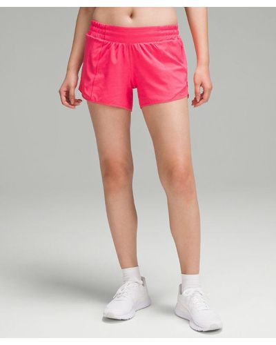 lululemon Hotty Hot Low-rise Lined Shorts - 4" - Colour Neon/pink - Size 0