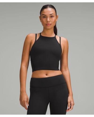 Same, Same, but Different. Lightweight High- Neck Yoga Tank Top and Power Y  Tank Top in Black Size 4. Details in comments. : r/lululemon