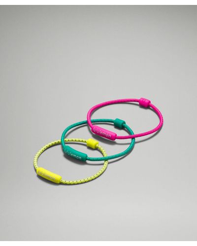 lululemon Silicone Hair Ties 3 Pack - Multicolour