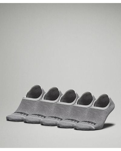 lululemon Daily Stride Comfort No-show Socks 5 Pack - Colour Grey - Size L - Metallic