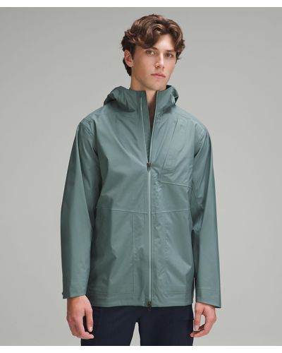lululemon Waterproof Full-zip Rain Jacket - Green