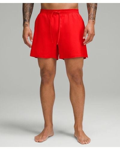 lululemon Pool Shorts - 5" - Colour Red/neon - Size L