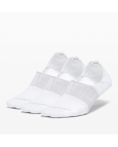 lululemon Power Stride No-show Socks With Active Grip 3 Pack - Color White - Size L