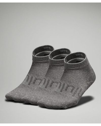lululemon Power Stride Ankle Socks 3 Pack - Gray