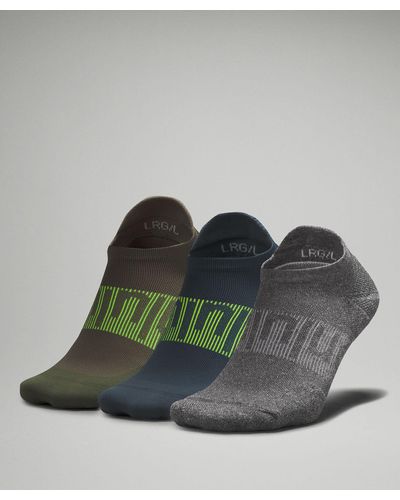 lululemon athletica Power Stride Tab Socks 3 Pack - Colour Grey/blue/green - Size L