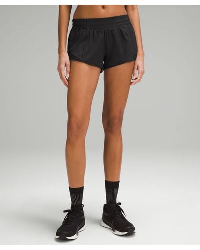 lululemon Hotty Hot Low-rise Lined Shorts 4" - Black
