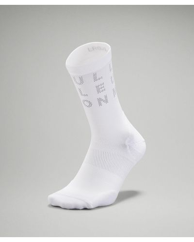 lululemon Power Stride Crew Sock Reflective - White