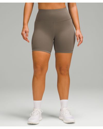 lululemon Wunder Train Contour Fit High-rise Shorts - 6" - Color Brown - Size 0 - Gray