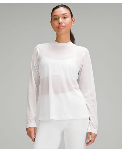 lululemon Keyhole Mesh Long-sleeve Shirt - White