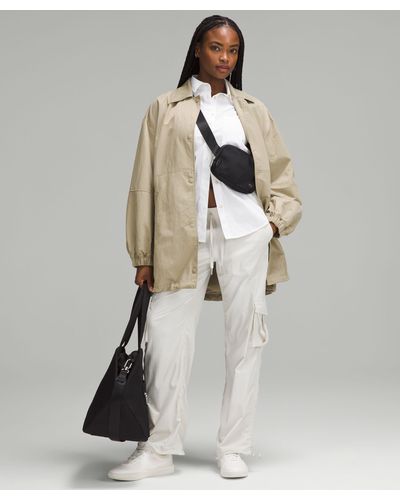 lululemon Lightweight Oversized Coaches Jacket - Color Khaki - Size L - White