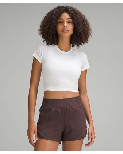 lululemon – Swiftly Tech Cropped Short-Sleeve Shirt 2.0 – – - White