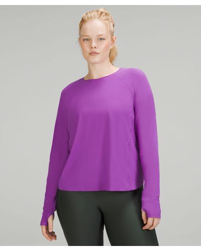lululemon Uv Protection Running Long Sleeve Shirt - Purple
