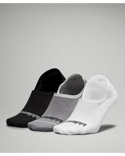 lululemon Daily Stride Comfort No-show Socks 3 Pack - Color White/grey/black - Size L