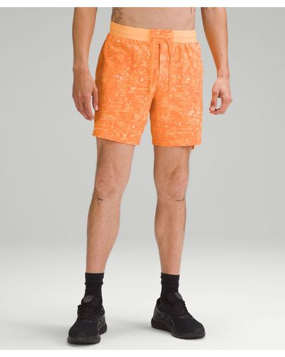 lululemon License To Train Linerless Shorts - 7" - Color Orange - Size M