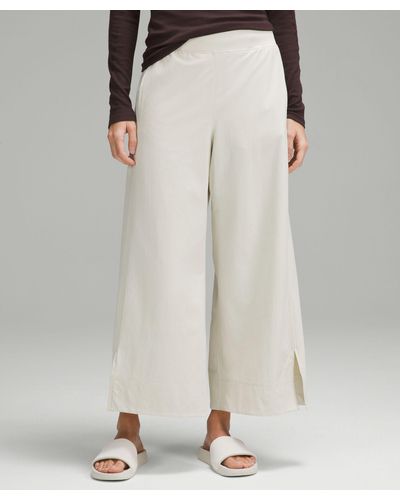lululemon athletica Stretch Woven High-rise Wide-leg Cropped Pants - White