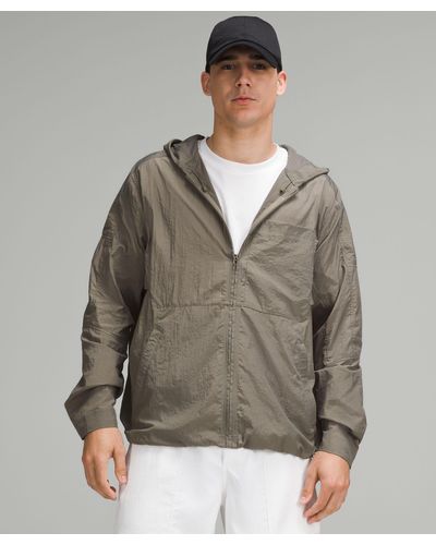 lululemon Textured Full-zip Hooded Jacket - Gray