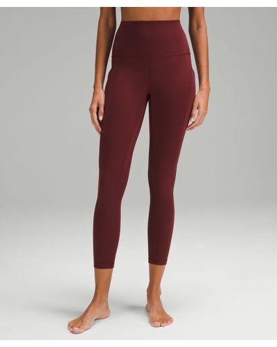 lululemon Align High-rise Pants With Pockets - 25" - Color Red/burgundy - Size 20