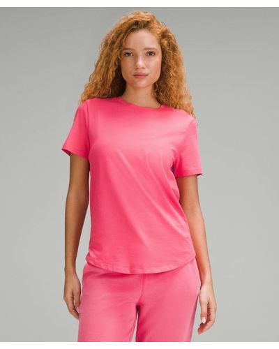 lululemon Love Curved-hem Crewneck T-shirt - Pink
