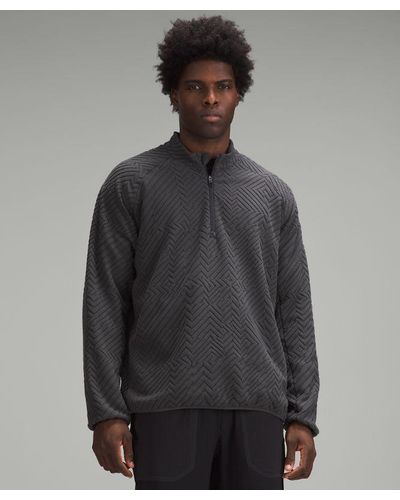 lululemon Textured Hiking Half Zip Sweatshirt - Colour Grey - Size L