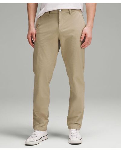 lululemon Abc Classic-fit Trousers 32"l Stretch Cotton Versatwill - Colour Khaki - Size 28 - Natural