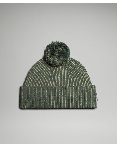 lululemon Textured Fleece-lined Knit Beanie Hat - Green