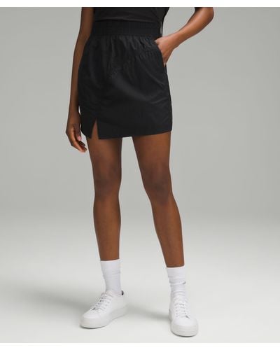 lululemon High-rise Ruched Mini Skirt - Black