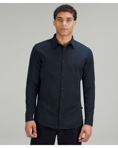 lululemon New Venture Slim-fit Long-sleeve Shirt - Color Blue - Size 3xl