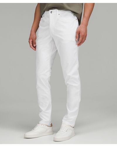 lululemon Abc Slim-fit 5 Pocket Pants 34"l Utilitech - Color White - Size 33