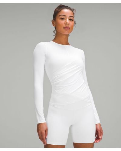 lululemon Light Smoothcover Wrap-front Long-sleeve Shirt - White