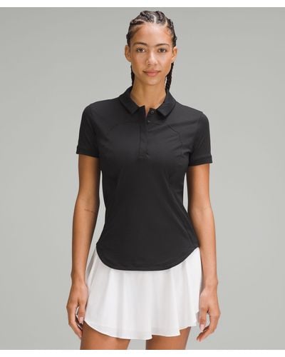 lululemon Quick-drying Short-sleeve Polo Shirt Curved Hem - Black