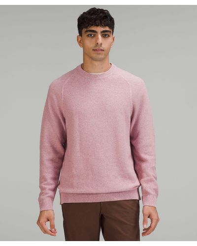 lululemon Textured Knit Crewneck Sweater - Pink