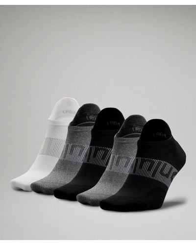 lululemon Power Stride Tab Socks 5 Pack - Color Black/grey/white - Size L