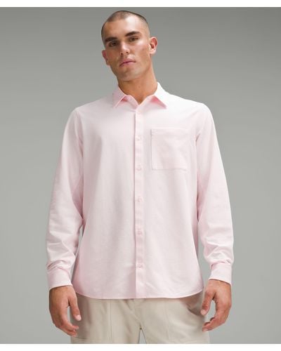 lululemon Commission Long-sleeve Shirt - Color White/pink - Size L