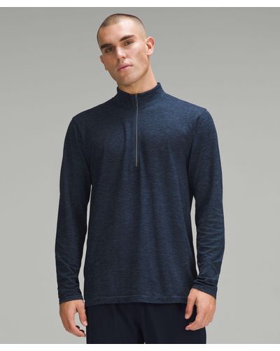 lululemon Metal Vent Tech Midweight Half Zip Sweatshirt - Color Blue - Size L