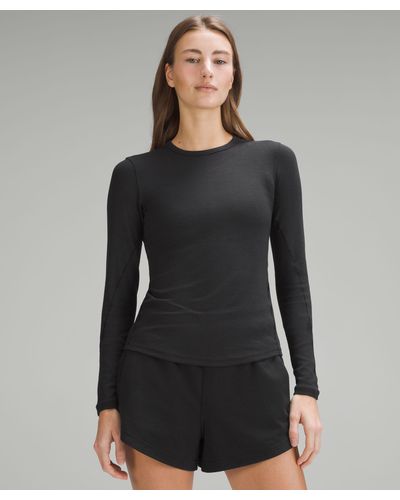 lululemon Hold Tight Long-sleeve Shirt - Color Black - Size 10