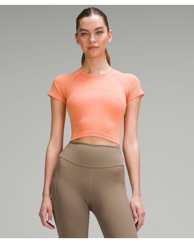 lululemon – Swiftly Tech Cropped Short-Sleeve Shirt 2.0 – – - Multicolour