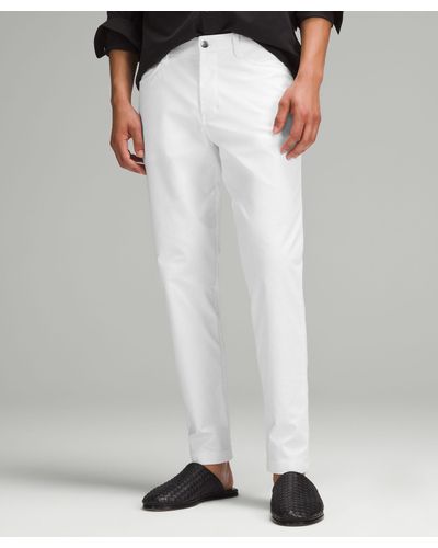 lululemon Abc Slim-fit 5 Pocket Pants 34"l Utilitech - Color White - Size 33