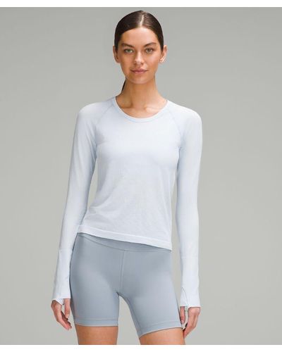 lululemon – Swiftly Tech Long-Sleeve Shirt 2.0 Race Length – /Pastel – - Grey