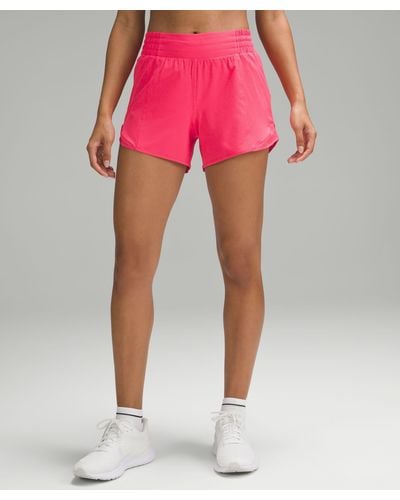 lululemon Hotty Hot High-rise Lined Shorts - 4" - Color Neon/pink - Size 10