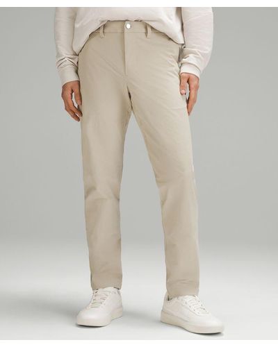 lululemon Abc Slim-fit Trousers 30"l Stretch Cotton Versatwill - Natural