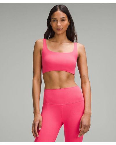 lululemon Bend This Scoop And Square Bra A-c Cups - Red
