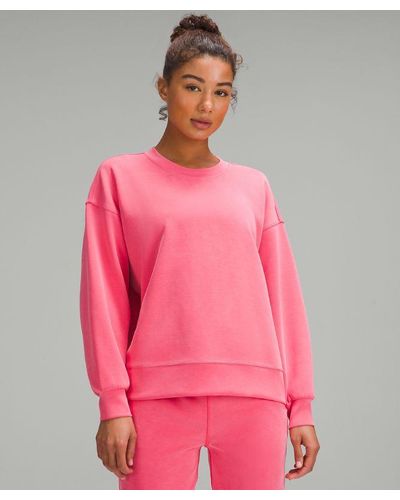 lululemon Softstreme Perfectly Oversized Crewneck Pullover - Pink