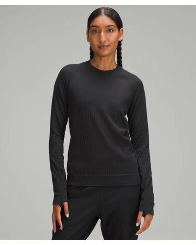 lululemon Rest Less Pullover Long-sleeve Top - Colour Black - Size 12